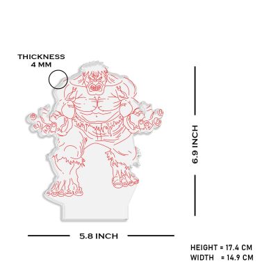 3D Illusion Hulk Marvel Super Hero Night Lamp with Warm White Light Gift for Marvel Fans Gift for Avengers Lovers Kids Room Decor